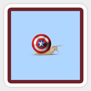 capitan america surrealism Sticker